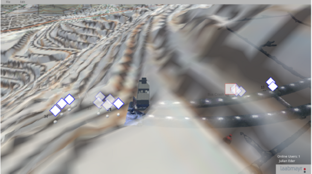 Zu sehen ist ein digitalisierter Teil des Zentrum am Berges.